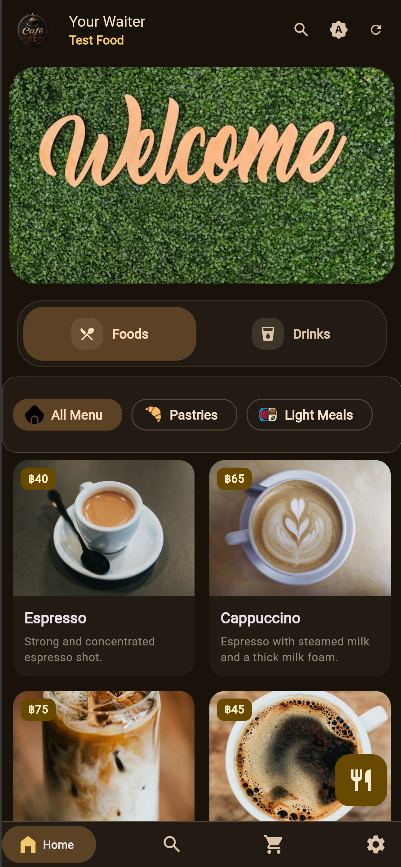 Dark mode menu preview